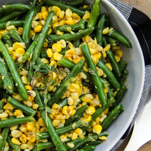 Easy Canned Green Beans Recipe with Corn